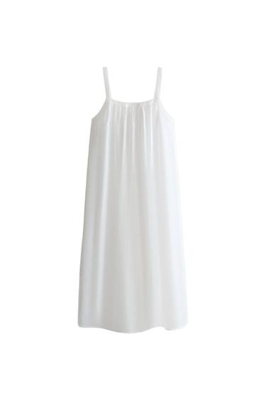 EMBROIDERED COTTON NIGHTDRESS - White by Zara