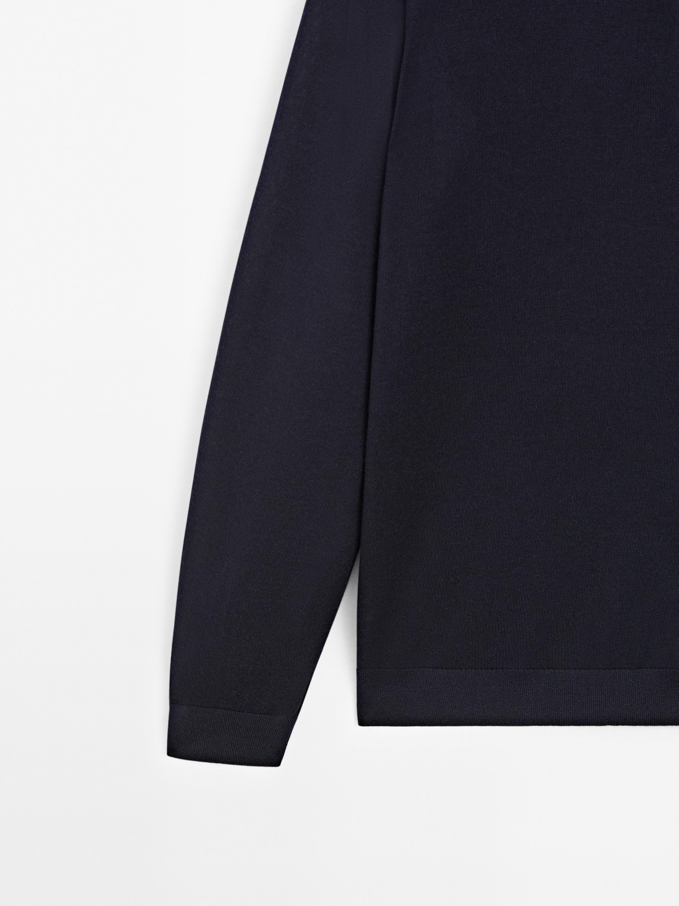 Pull en maille à col zippé