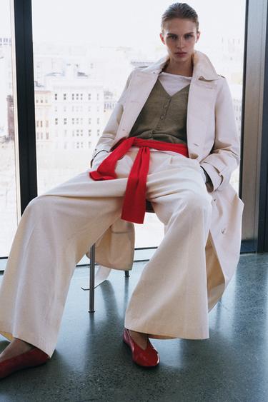 КОЖАНЫЕ БАЛЕТКИ — Красный от Zara — изображение 0