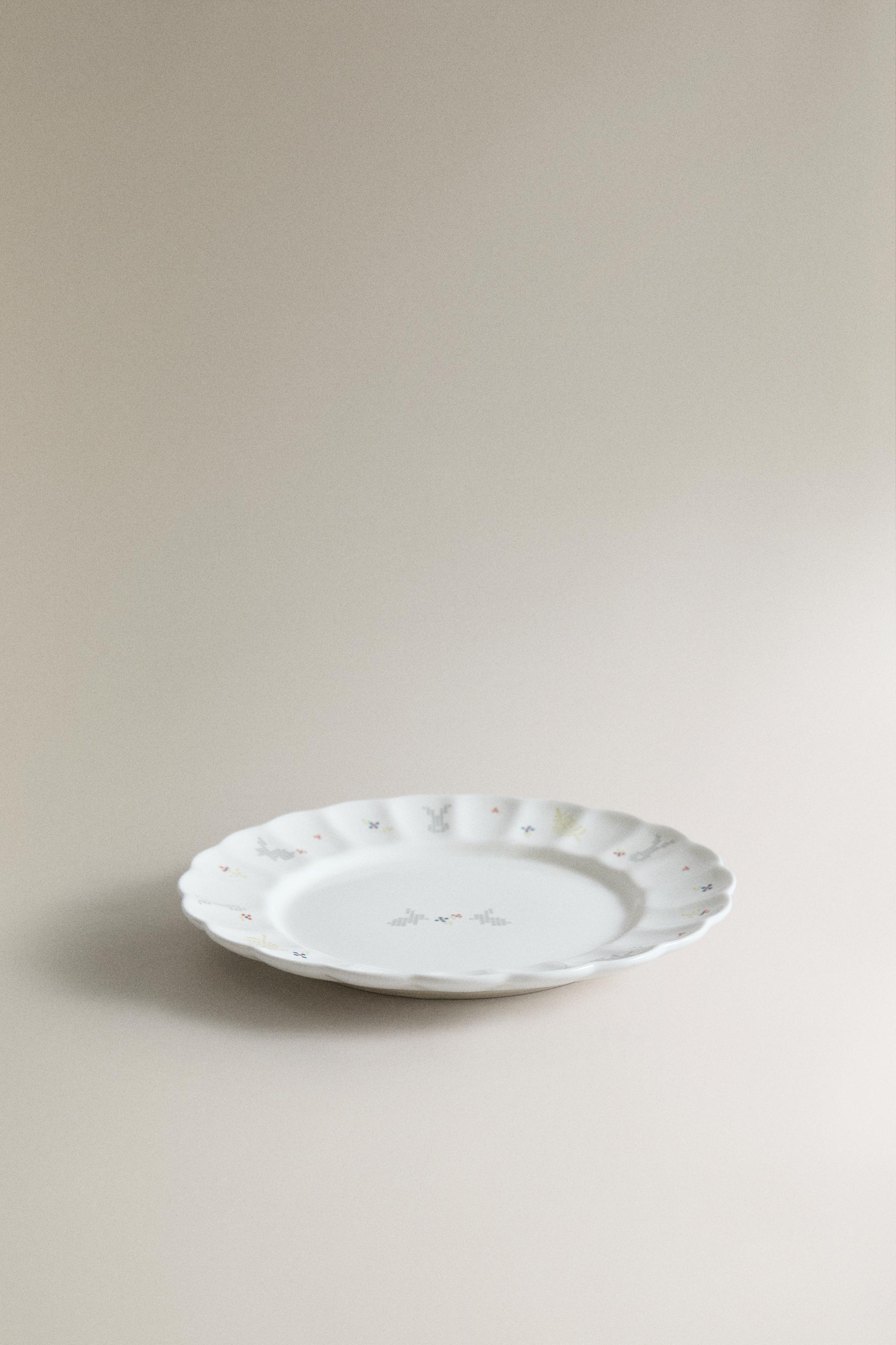 KIDS' BUNNY PORCELAIN PLATE — Multicolored