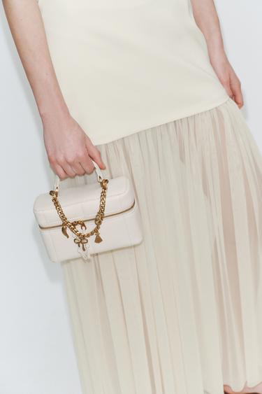 VANITY BAG WITH CHARMS - Ecru by Zara - Image 1
