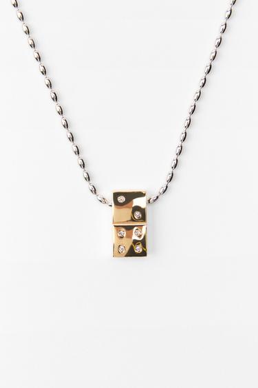 PACK OF 2 DOMINO NECKLACES - Golden by Zara - Image 3