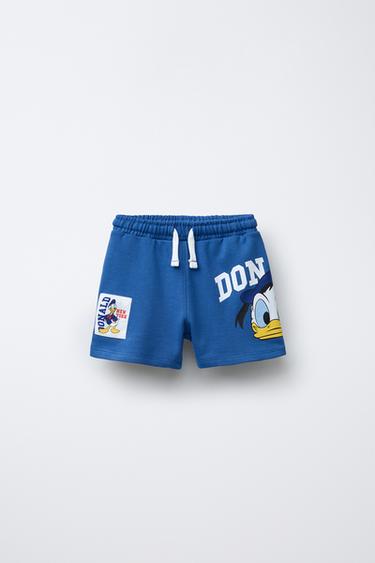 Zara DONALD DUCK © DISNEY PRINTED STRAIGHT SHORTS - Blue