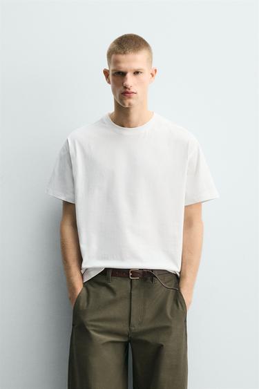 RELAXED FIT TIKUVLI FUTBOLKA - Oq Zara tomonidan