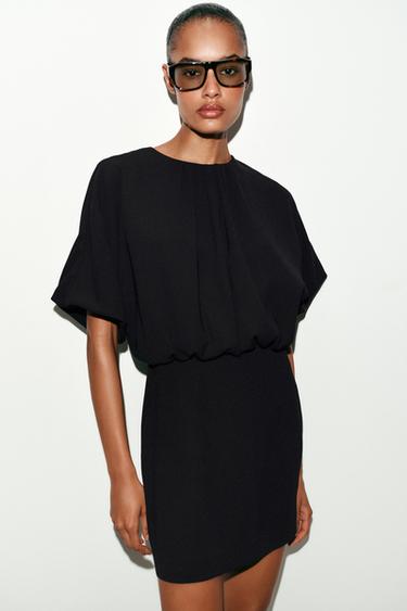 SHORT BALLOON DRESS - Black by Zara