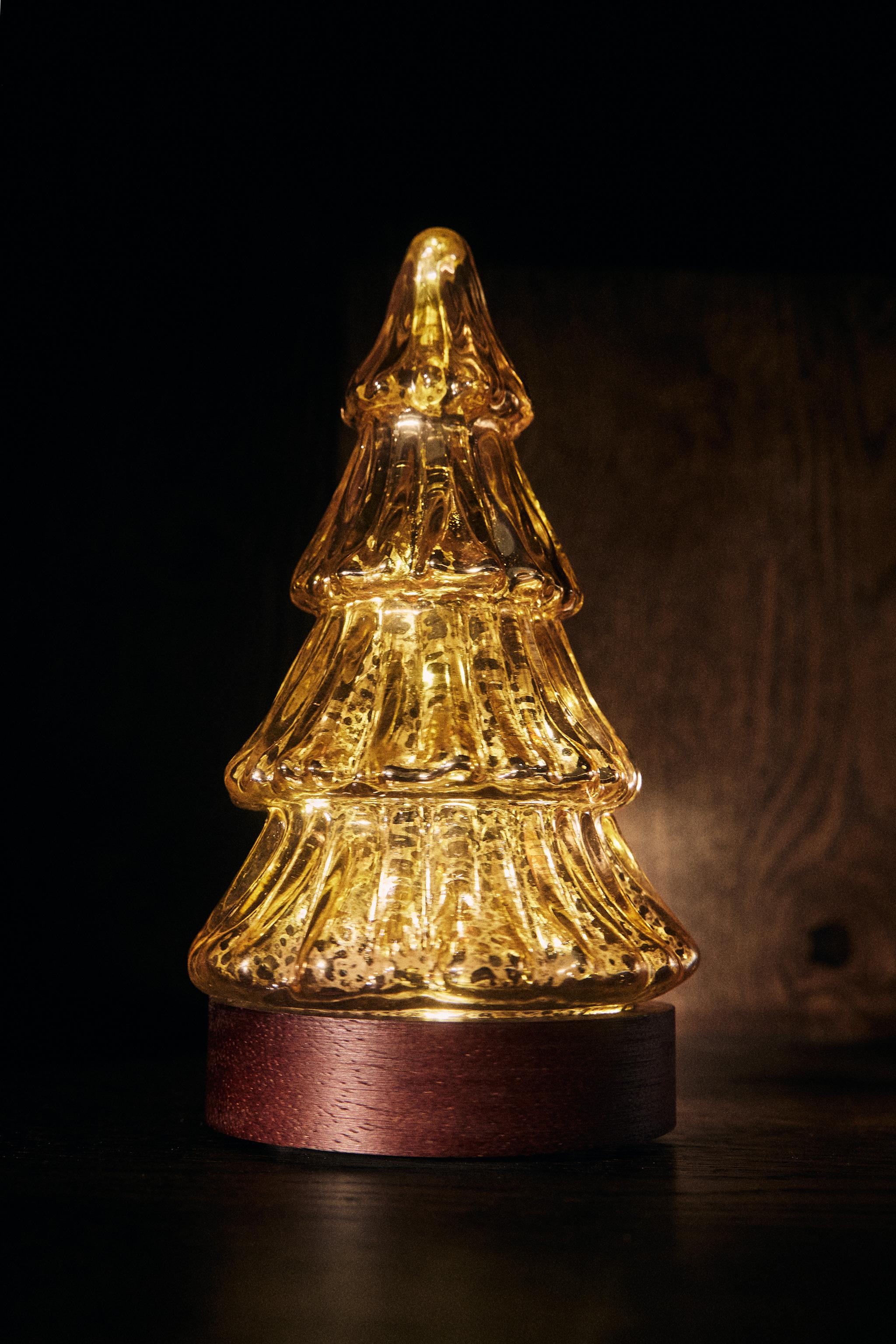 SAPIN EN VERRE LUMINEUX DE NOËL (24 CM)