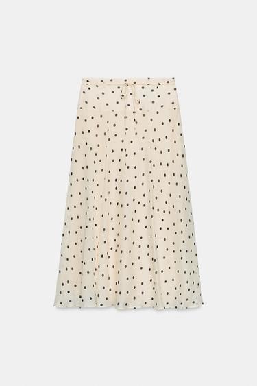 JUPE MI-LONGUE À POIS - Imprimée de Zara - Image 5