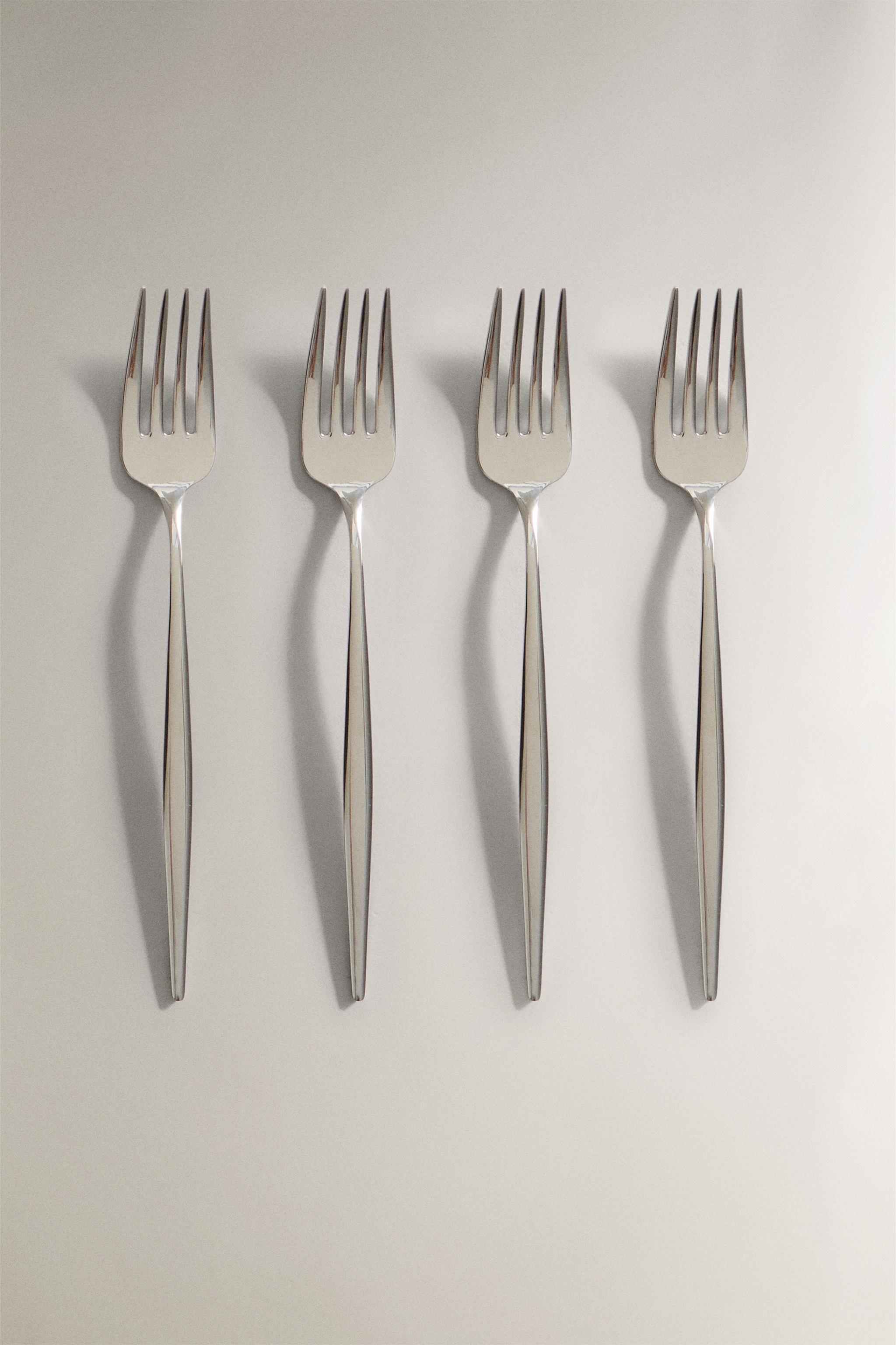 SET OF FORKS WITH THIN HANDLES (SET OF 4) - Steel | ZARA United States