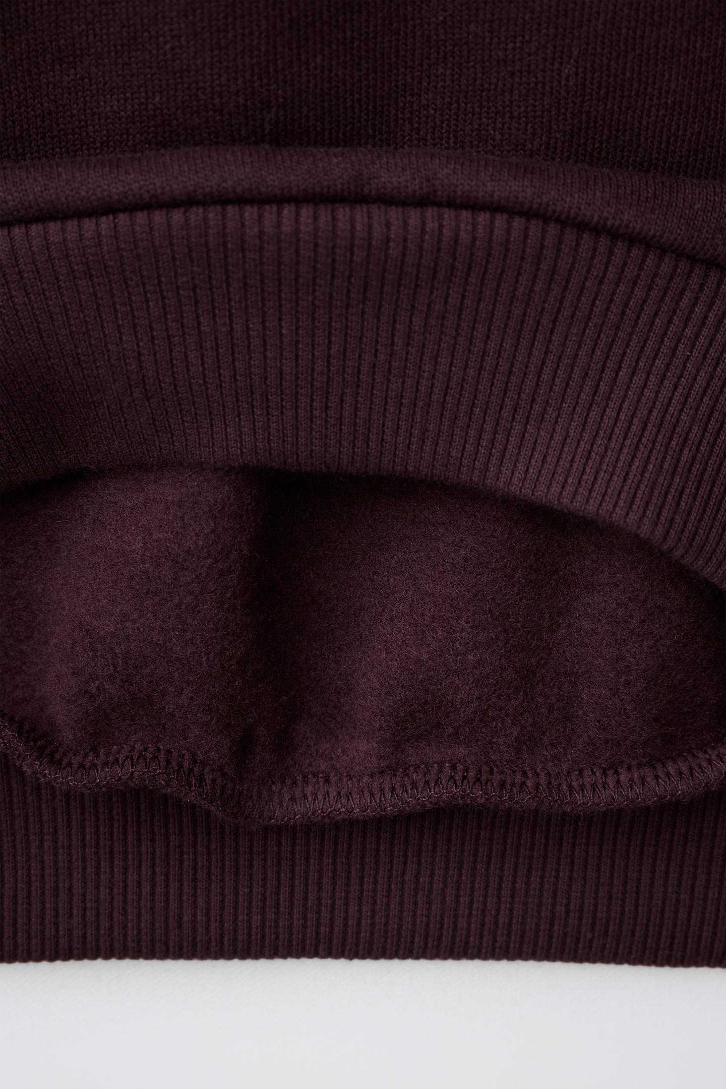 Детская толстовка Zara Bear Embroidered Polo, цвет: Тёмный бордовый — фото 5
