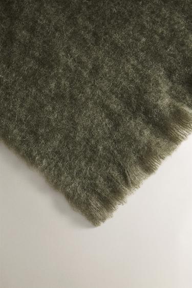 WOOL THROW - Light green by Zara - Image 1