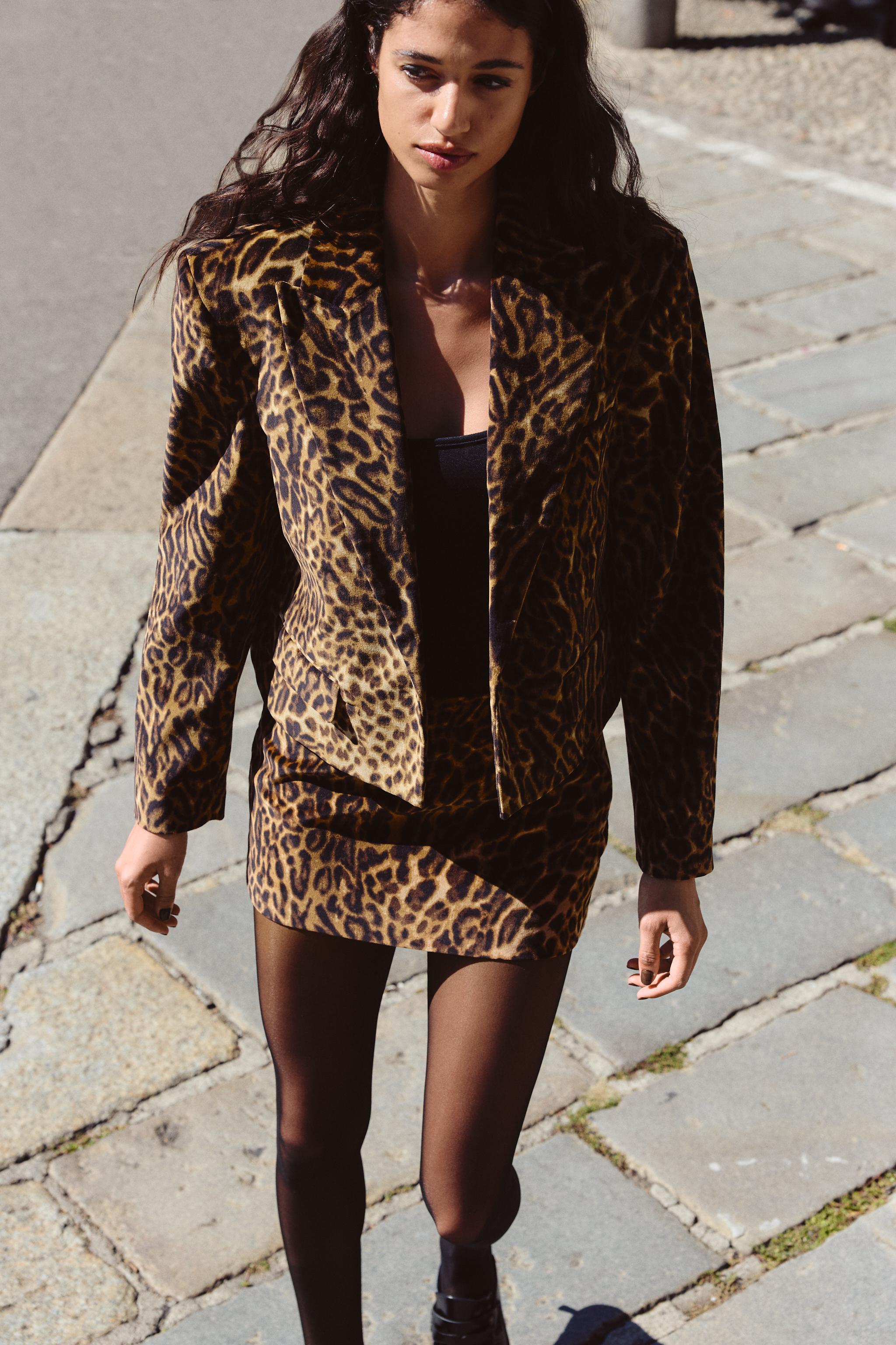 Fashion jupe longue zara leopard