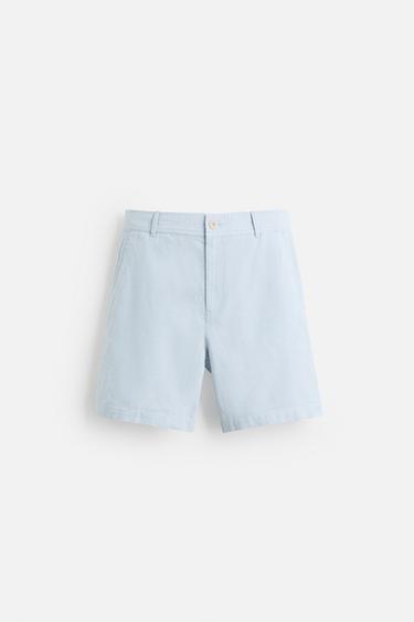 BERMUDA ALGODÓN - LINO - Celeste de Zara