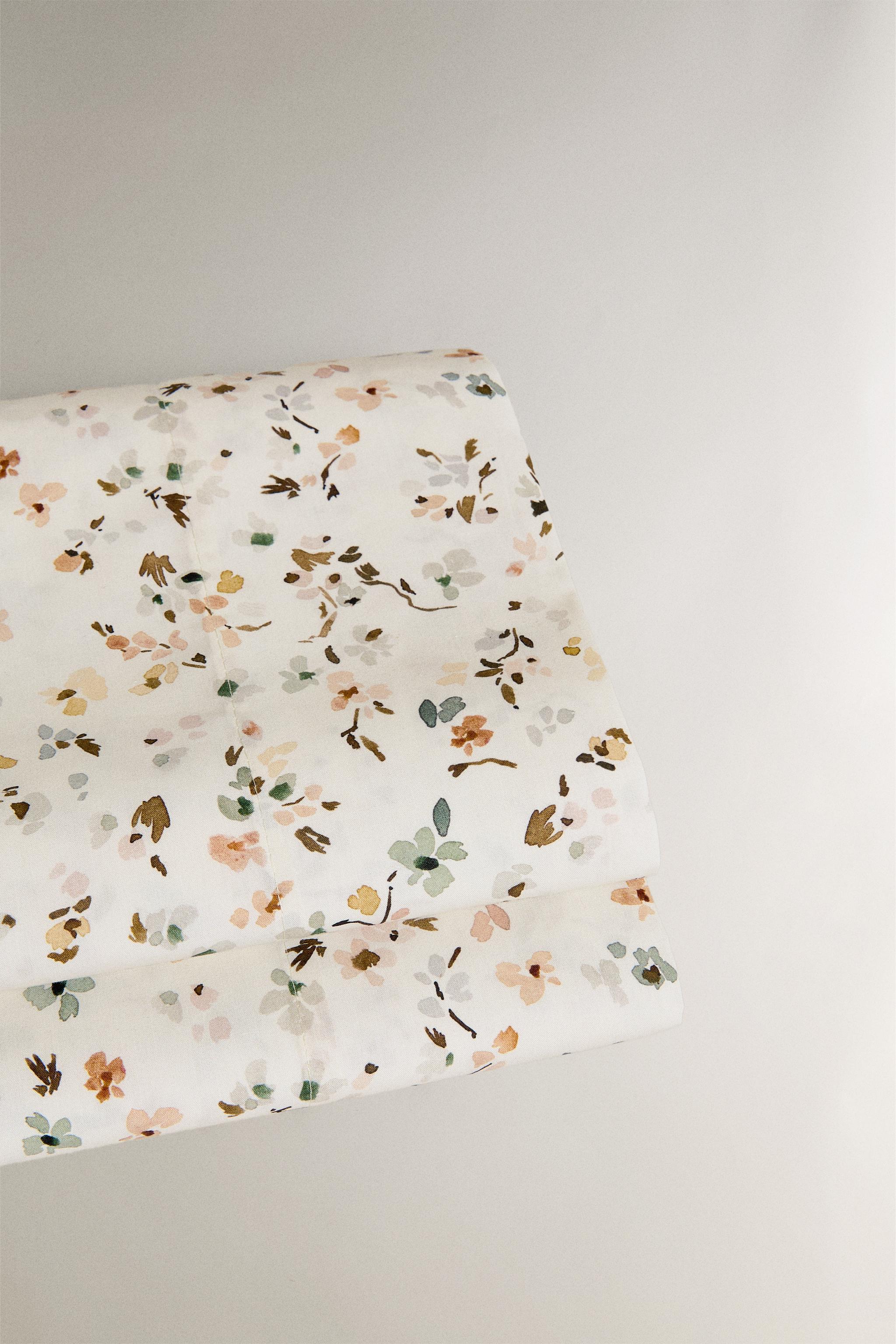 FLORAL PRINT FLAT SHEET