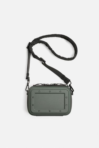 BANDOLERA CAJA - Verde Caqui de Zara