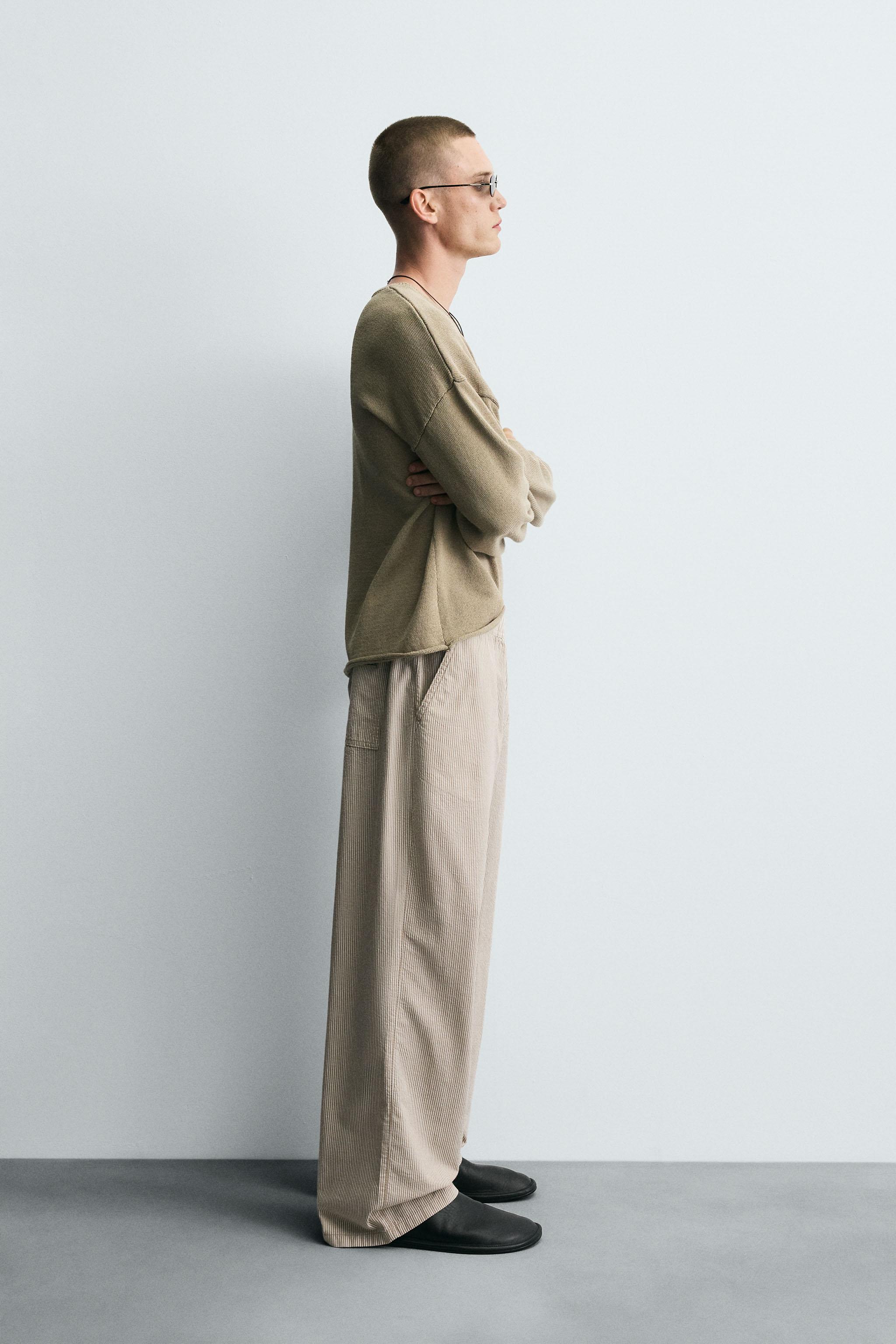 【ZARA】ストライプ柄リラックスフィットパンツ ZARA】ストライプ柄リラックスフィットパンツ - メルカリ