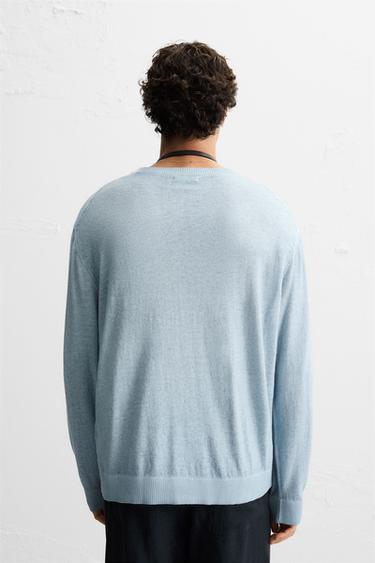 PULL EFFET DÉLAVÉ - Bleuté de Zara - Image 2