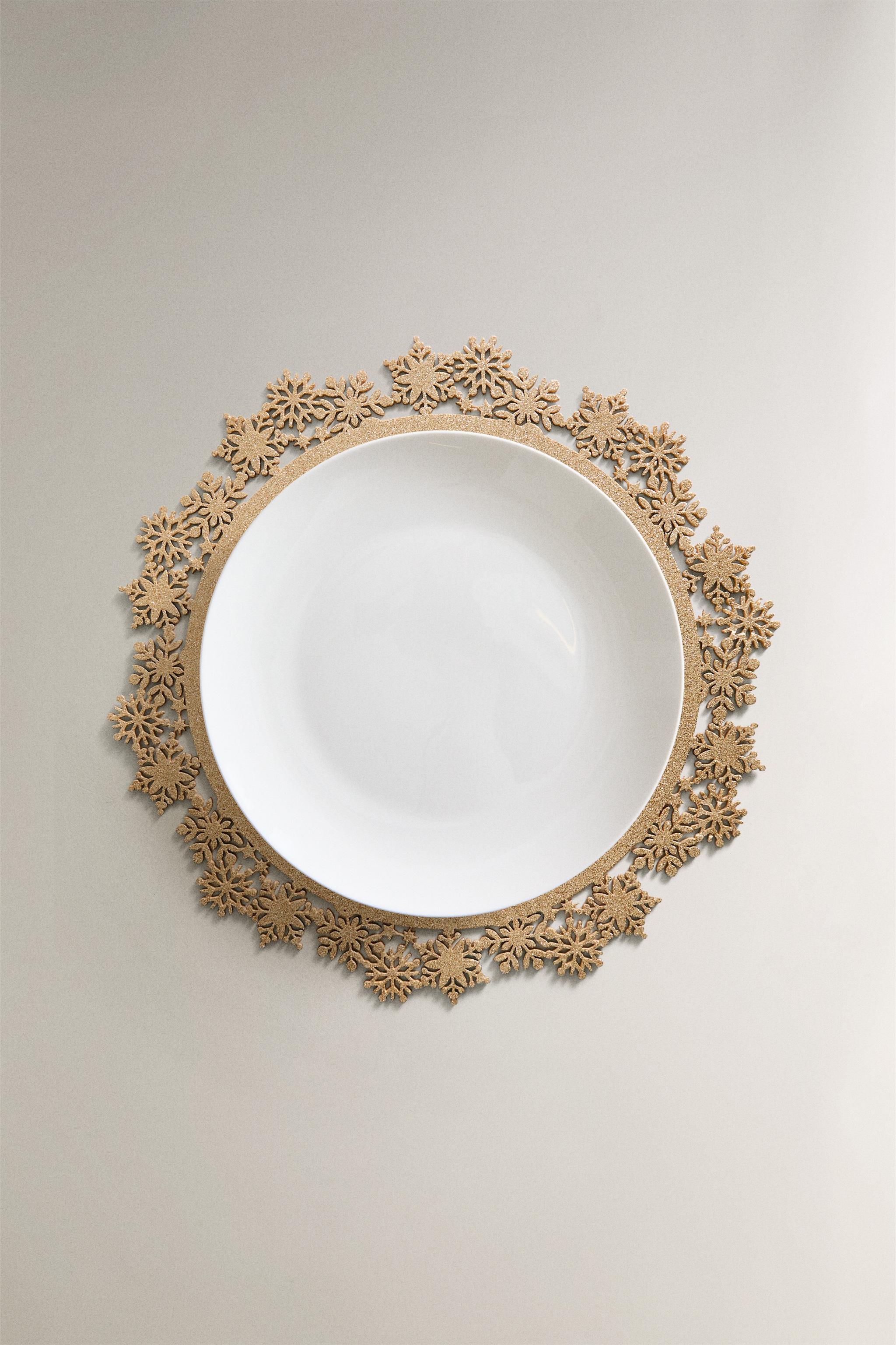 SET DE TABLE INDIVIDUEL BRILLANT FLOCONS DE NOËL