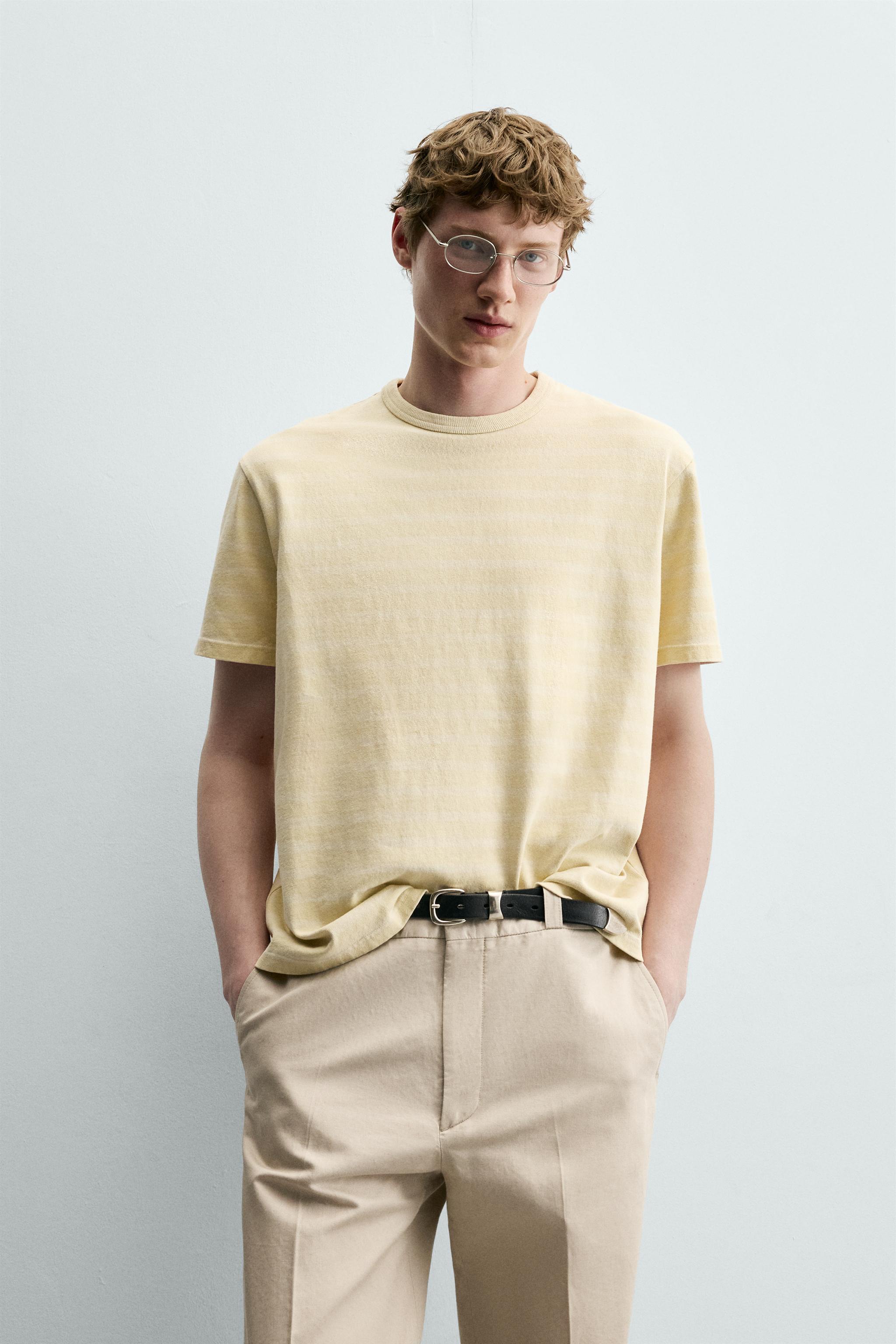 WASHED STRIPED T-SHIRT