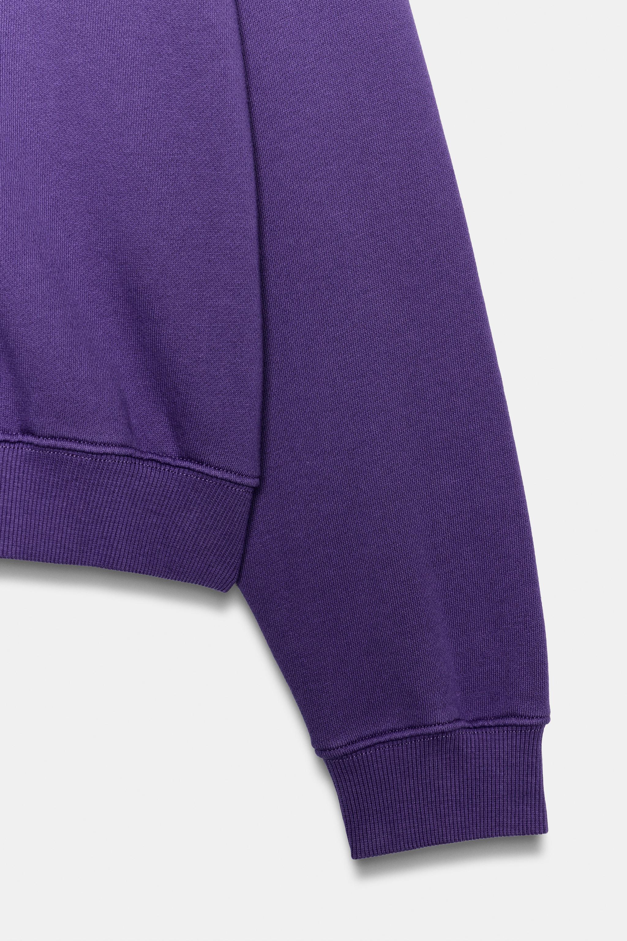 Zara FRUIT OF THE LOOM™ YIKAMA EFEKTLİ SWEATSHIRT görsel 5