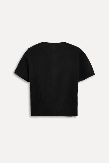PULL EN CACHEMIRE À MANCHES COURTES 50E ANNIVERSAIRE - Noir de Zara - Image 2