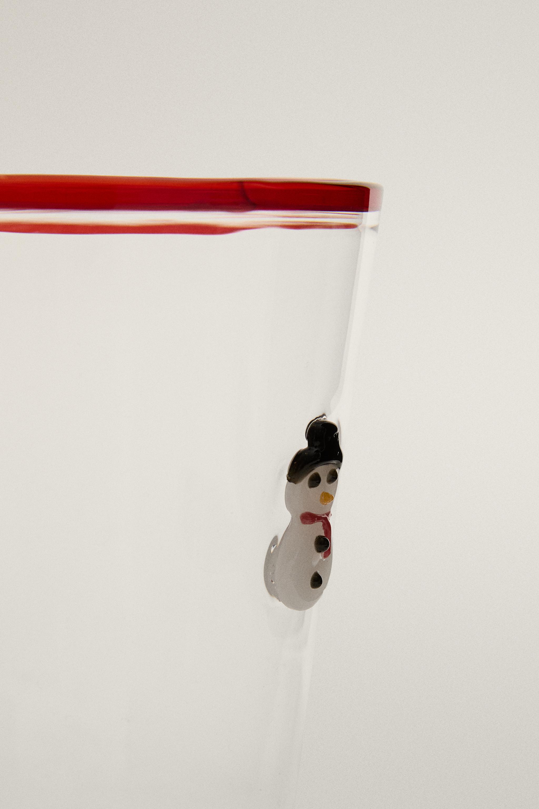 CHRISTMAS SNOWMAN BOROSILICATE GLASS TUMBLER
