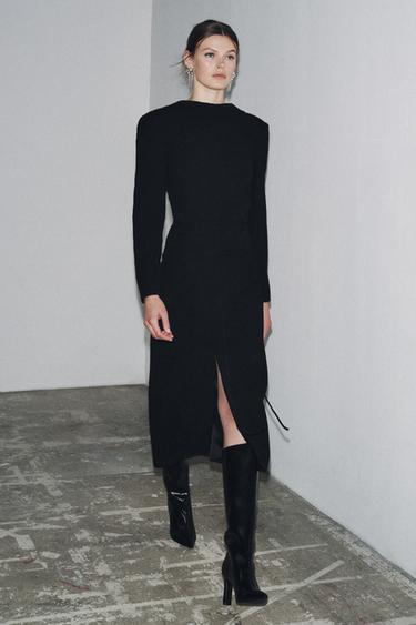 VESTIDO ABRIGO FAJÍN ZW COLLECTION LIMITED EDITION - Negro de Zara - Imagen 0