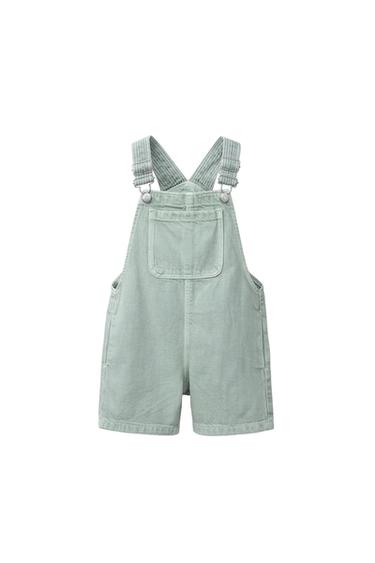 Zara HLAČE OD KEPERA S NARAMENICAMA I DŽEPOM – Plava – Slika 0