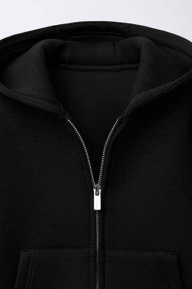 SWEAT BASIQUE EFFET NÉOPRÈNE - Noir de Zara - Image 2