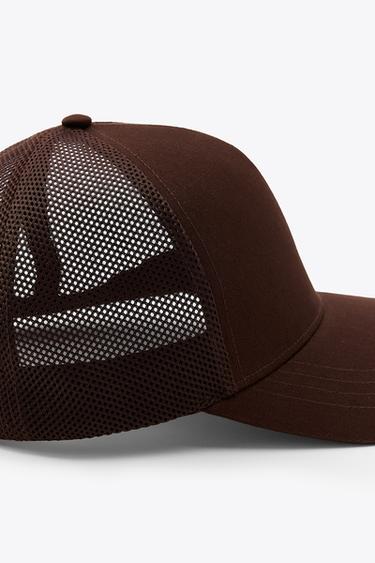 COTTON MESH CAP - Brown by Zara - Image 2