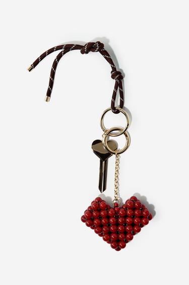 Zara HEART MULTI-CHARM KEYCHAIN - Golden