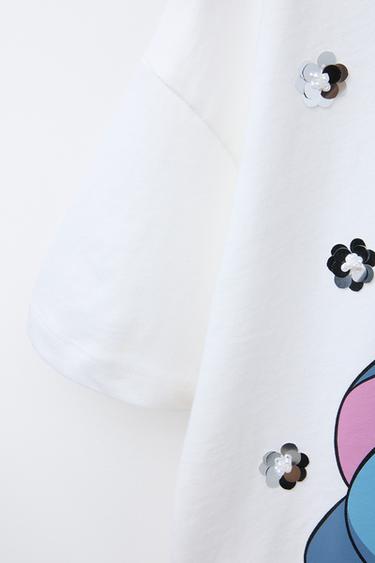 LILO STITCH © DISNEY SEQUIN T-SHIRT - White by Zara - Image 2
