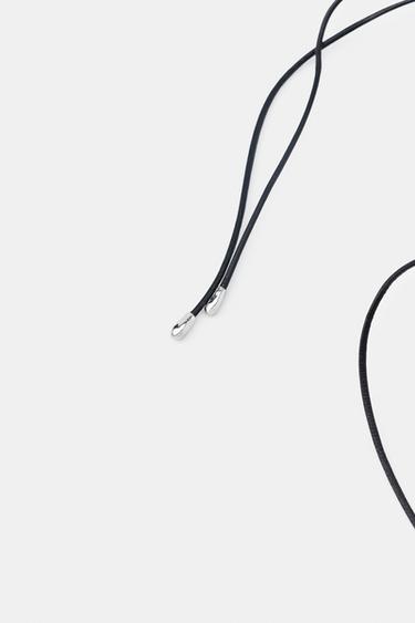 COLLIER LACET CUIR RÉSINE - Marron de Zara - Image 3