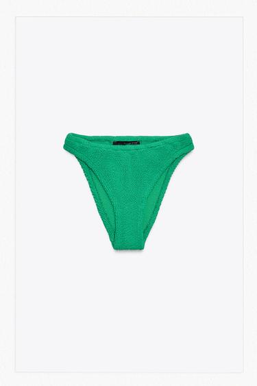 TEXTURED BIKINI BOTTOMS - Green by Zara