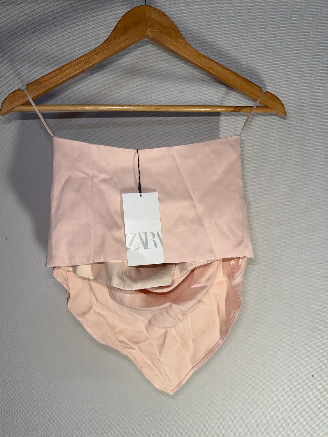 STRAPLESS SATIN EFFECT SCARF TOP - Image 3