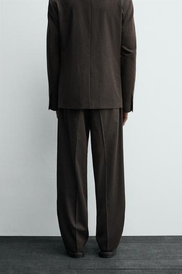 WOOL SUIT TROUSERS - brown vigore by Zara - Image 2