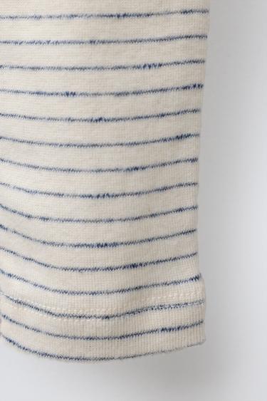 STRIPED LEGGINGS - Ecru / Navy by Zara - Image 3