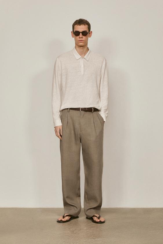Linen trousers with double darts - LIMITED EDITION from Zara - $220