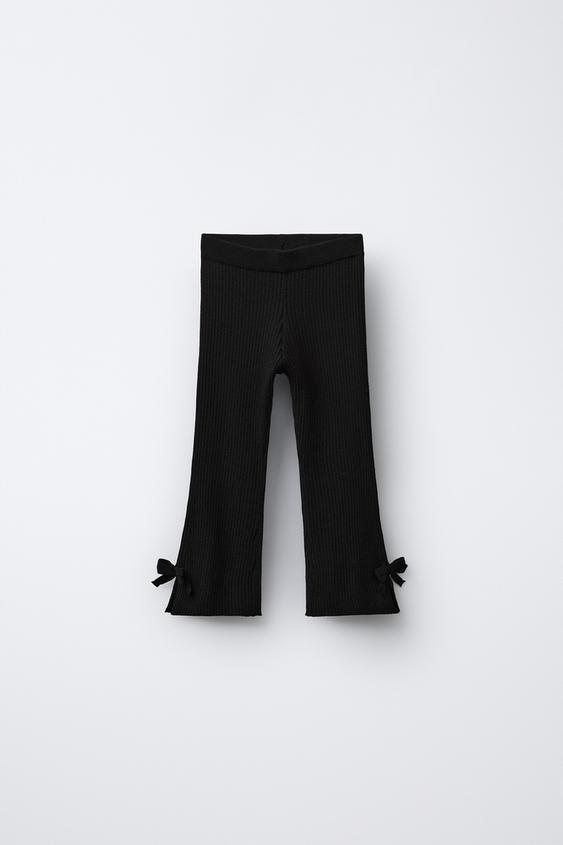 LEGGING FLARE PUNTO LACITOS - Negro de Zara - Imagen 0