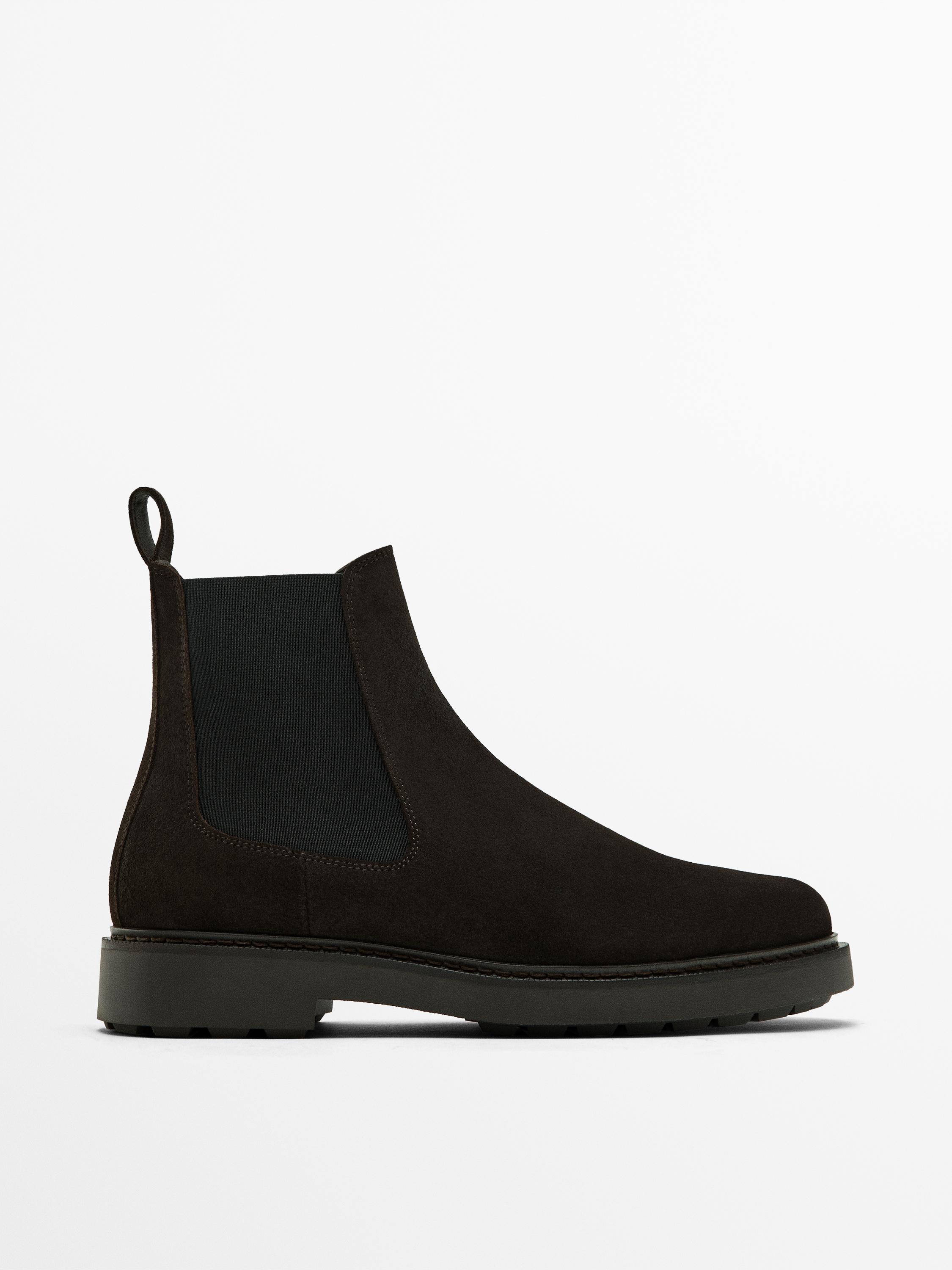 Zara brown shop suede boots