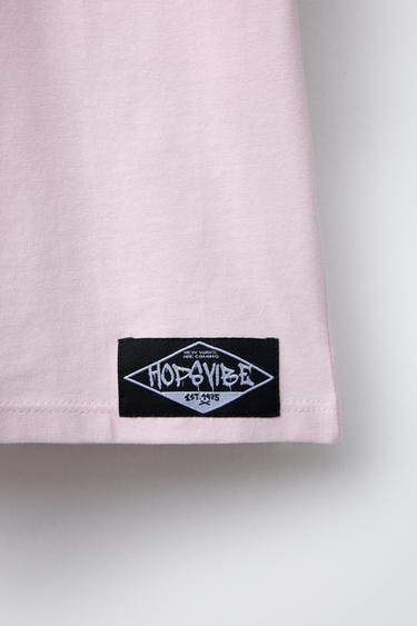 T-SHIRT IMPRIMÉ GRAFFITI - Rose de Zara - Image 3