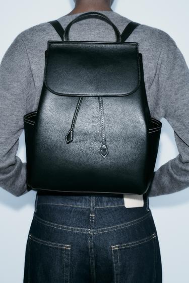 РЮКЗАК С КЛАПАНОМ — Черный от Zara — изображение 0