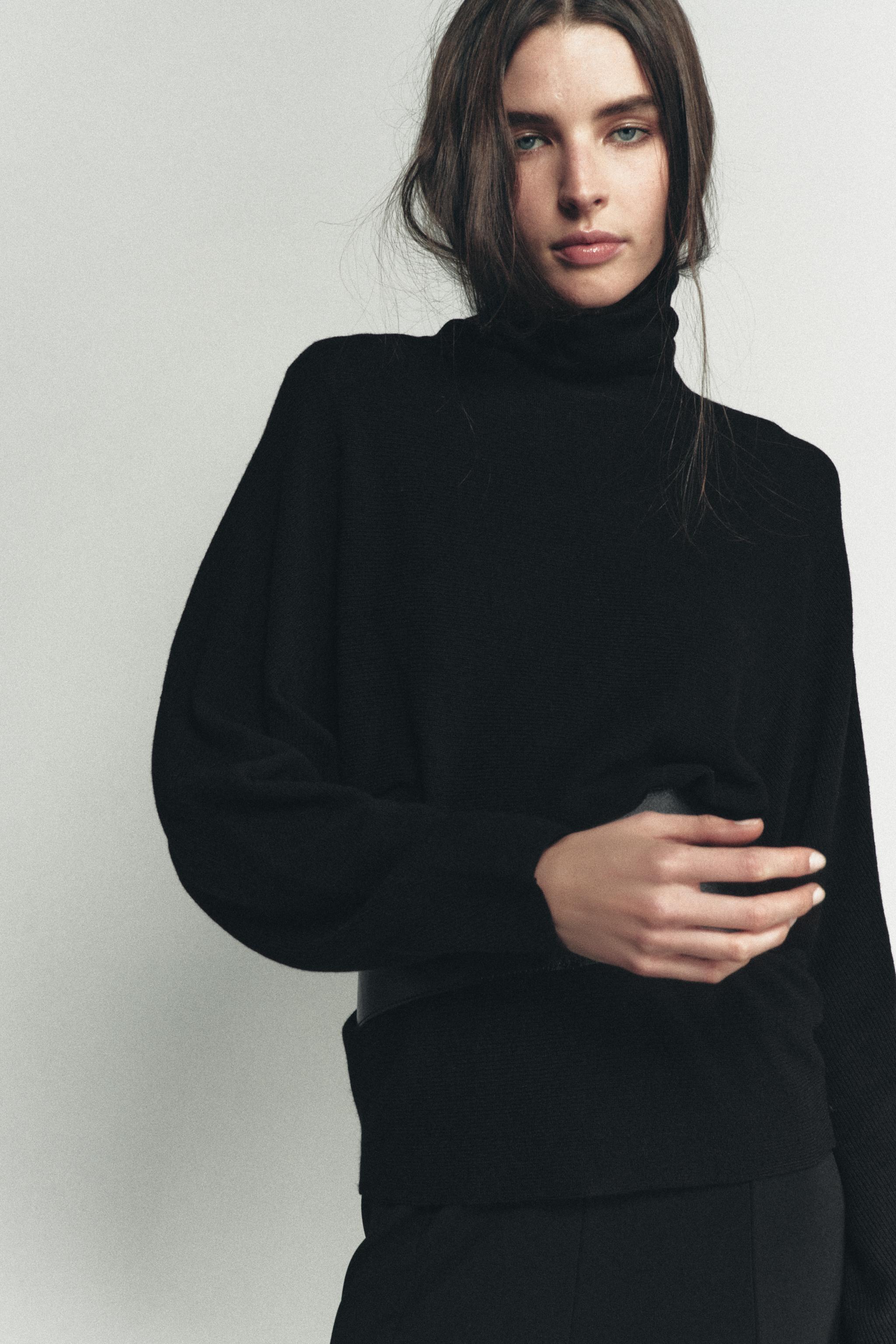 KNIT BATWING SLEEVE JUMPER - Black | ZARA South Africa
