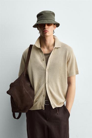 RELAXED FIT KÖTÖTT ING – Világosbézs a ZARA-tól