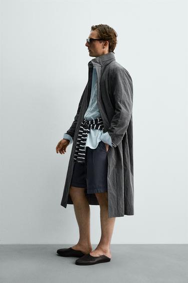 WASHED EFFECT LIGHTWEIGHT TRENCH COAT AARON LEVINE X ZARA - Grey marl by Zara