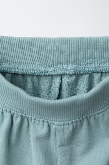 EMBROIDERED TOWELLING SWEATSHIRT AND JOGGERS SET - Green / Blue by Zara - Image 5