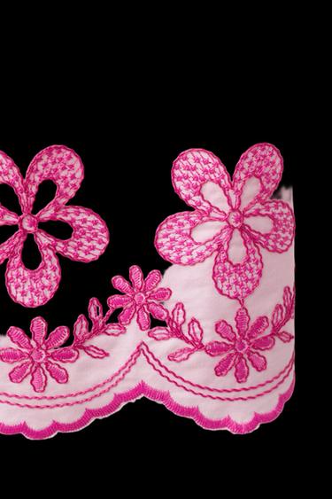 EMBROIDERED FLORAL CULOTTES - Pink by Zara - Image 3