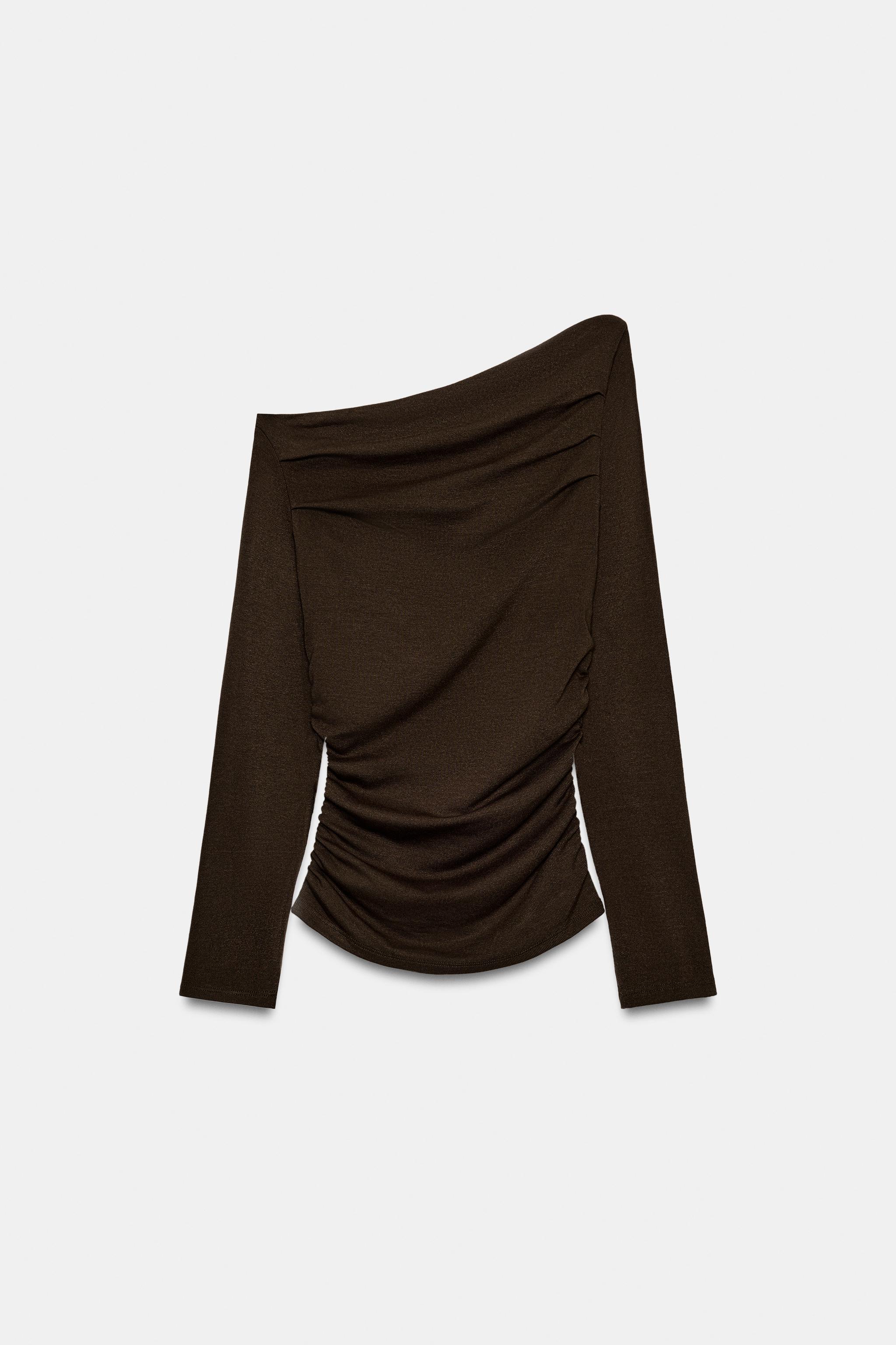 Zara Asimetrik Drapeli Top görsel 2