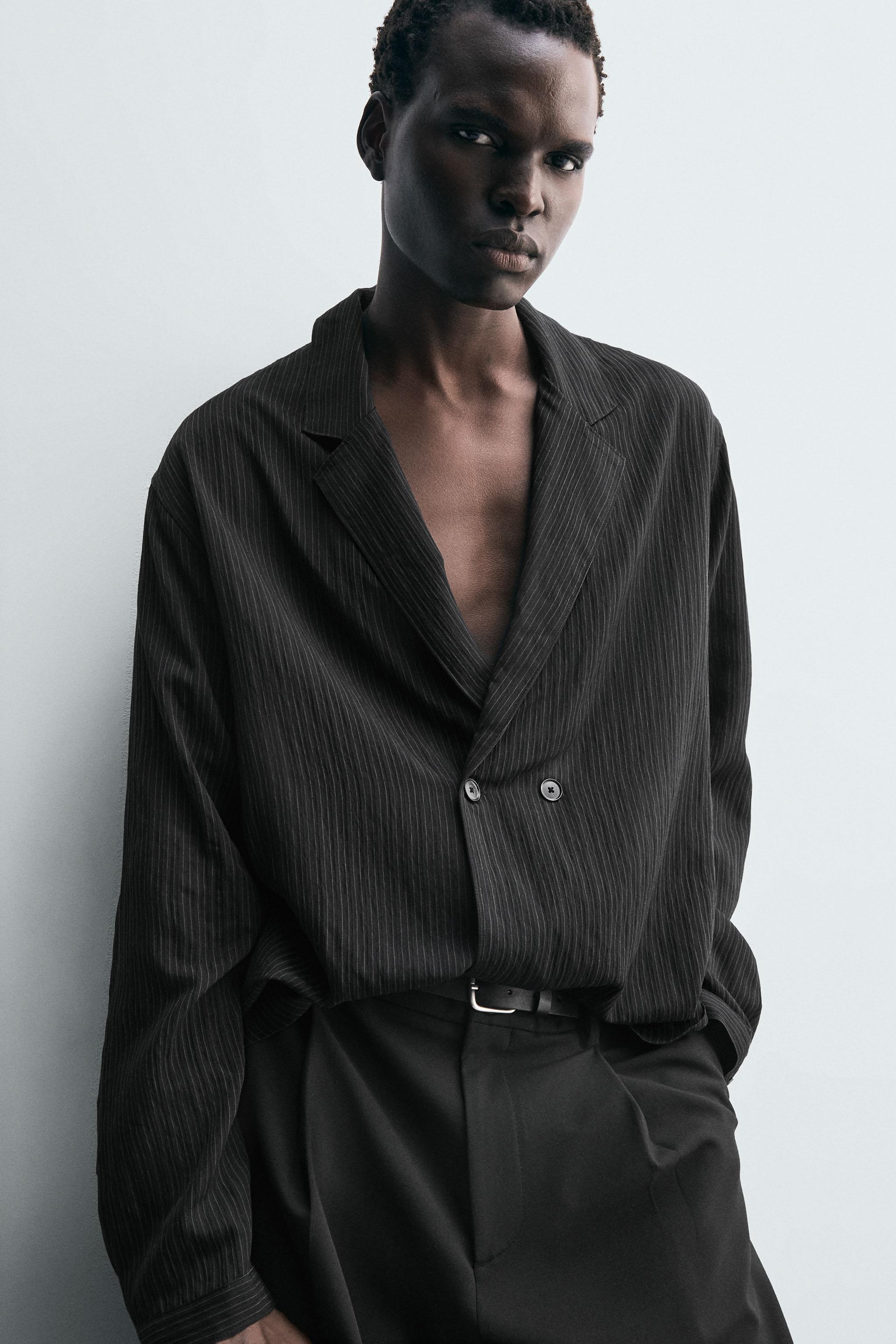 CHEMISE KIMONO À RAYURES