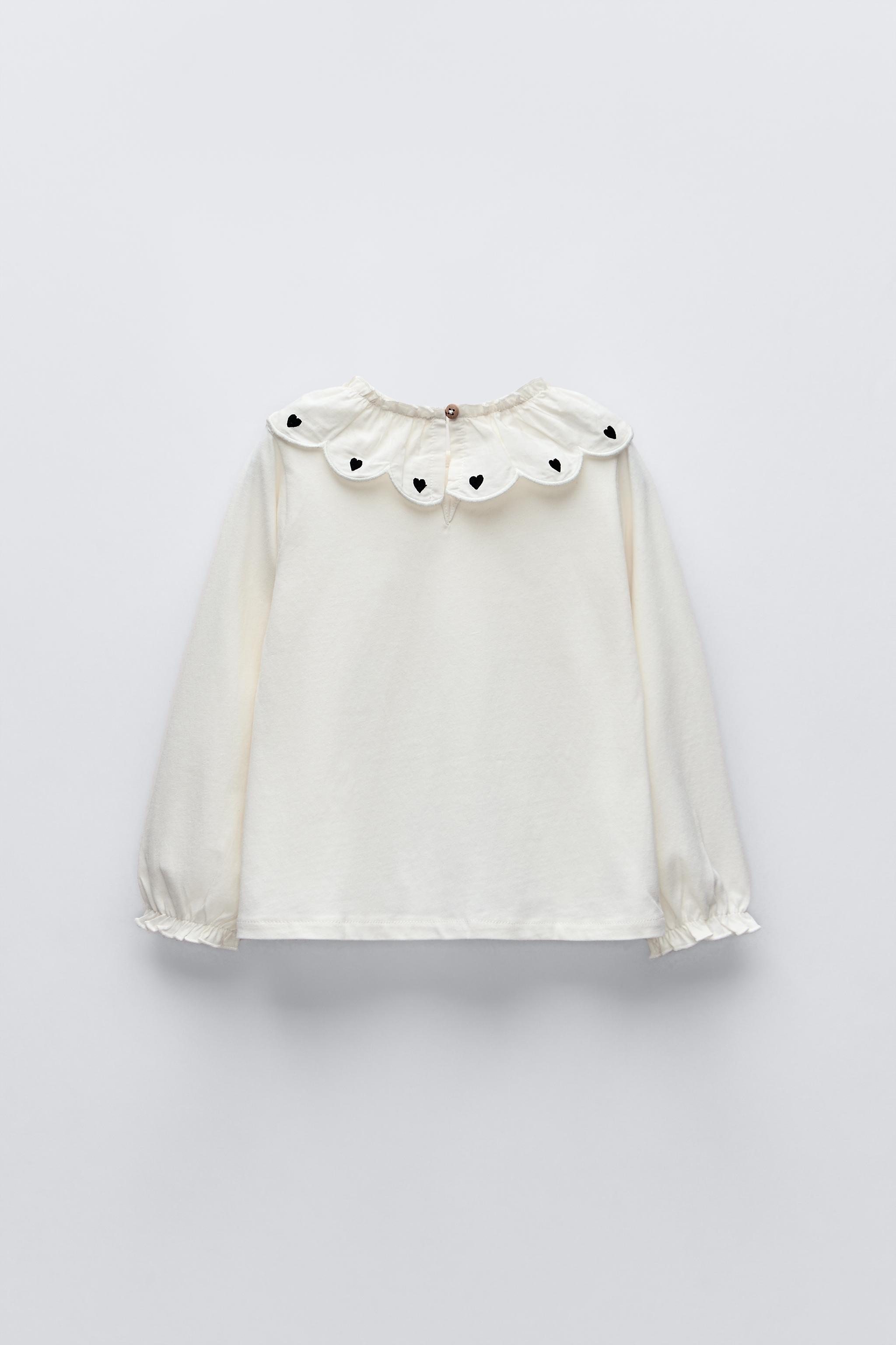 Embroidered white shirt zara hotsell