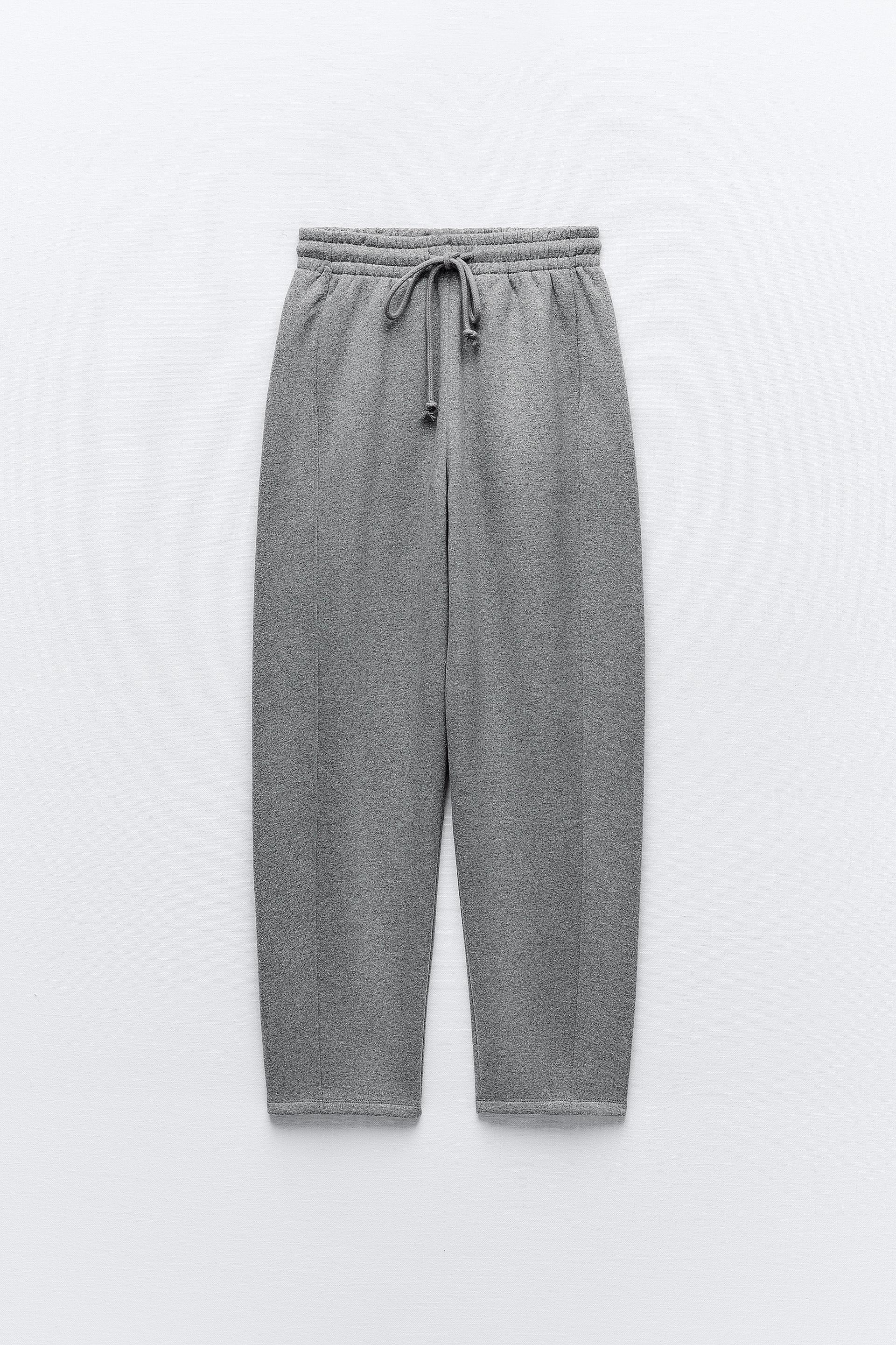 PANTALÓN JOGGER FELPA - Gris vigoré  ZARA Estados Unidos de América /  United States